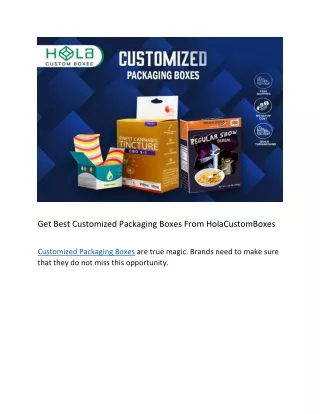 Get Best Customized Packaging Boxes in ALL USA