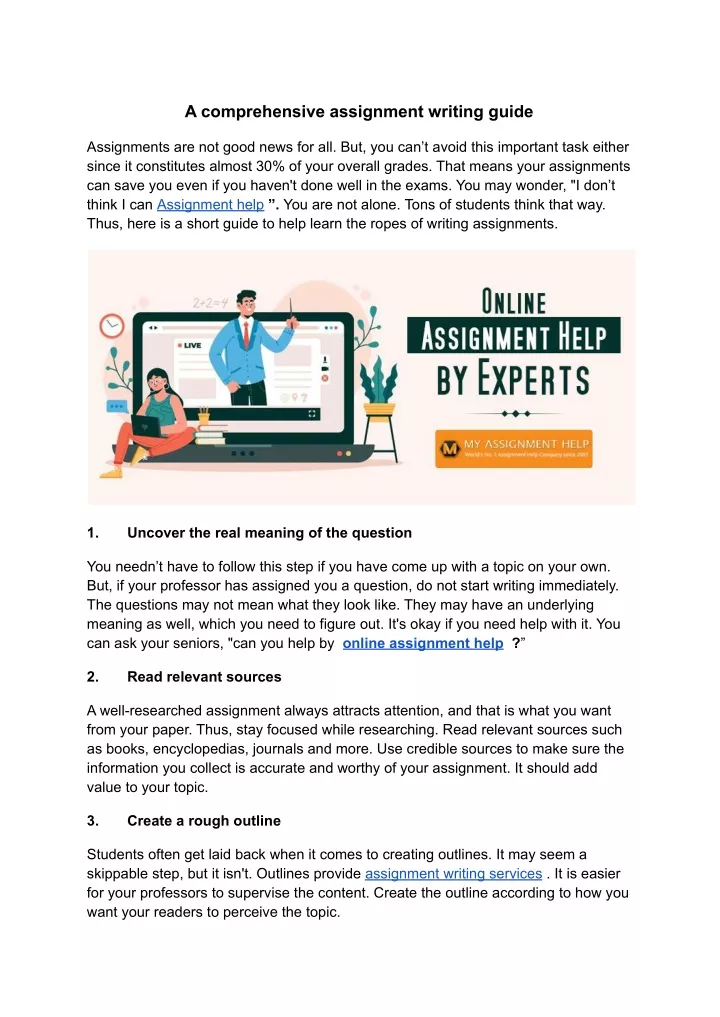 a comprehensive assignment writing guide