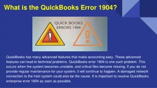 what is the quickbooks error 1904