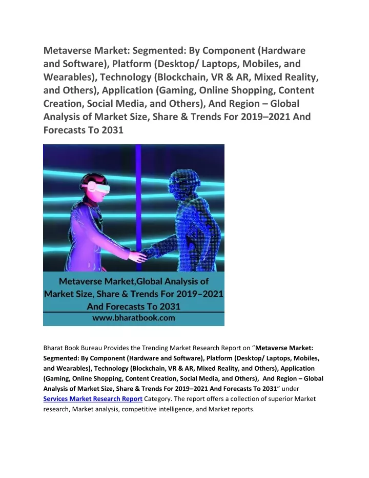 metaverse market segmented by component hardware