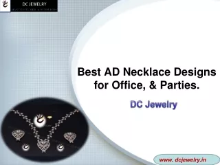 Best AD Necklace Designs for Office, & Parties – DC Jewelry