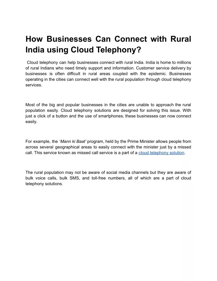 how businesses can connect with rural india using