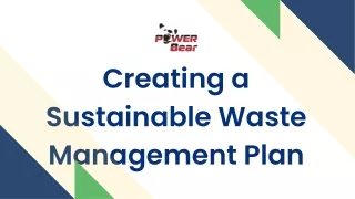 Creating a Sustainable Waste Management Plan