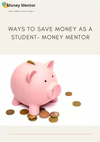 Ways to Save Money as a Student- Money Mentor