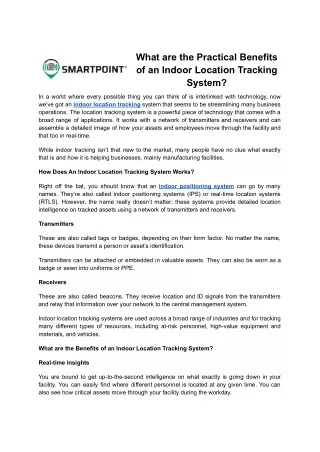 Indoor Location Tracking- Follow The Movement Inside Building