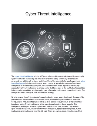 cyber threat intelligence