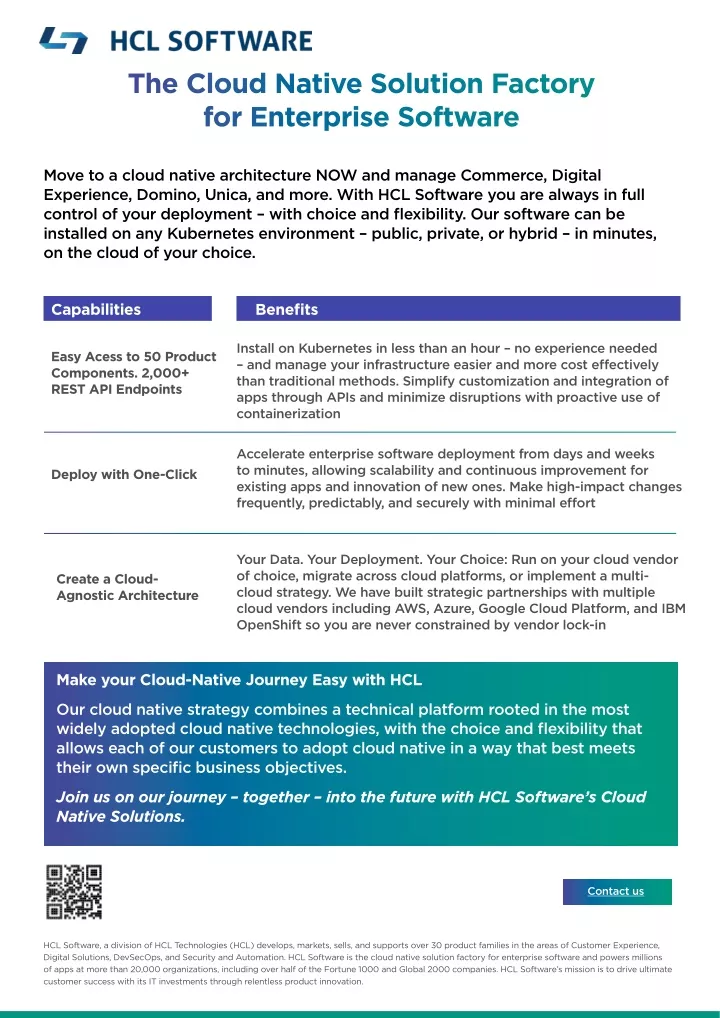 the cloud native solution factory for enterprise