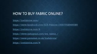 how to buy fabric online