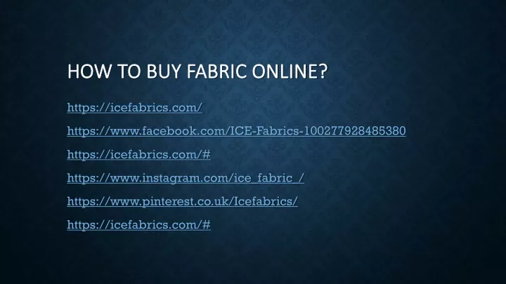 how to buy fabric online