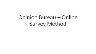 Opinion Bureau - Online Survey in India - Get Paid for Survey