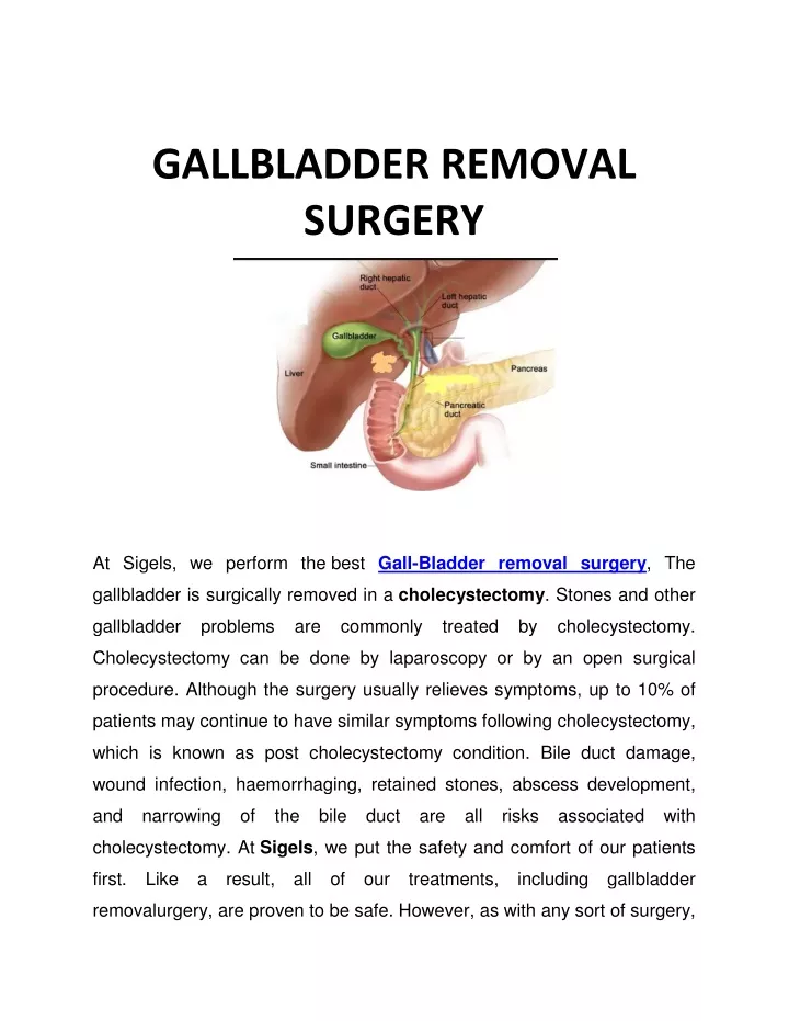 gallbladder removal surgery