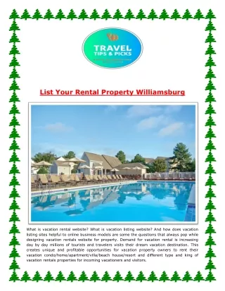 List Your Rental Property Williamsburg