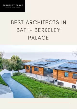 Best Architects in Bath- Berkeley Palace