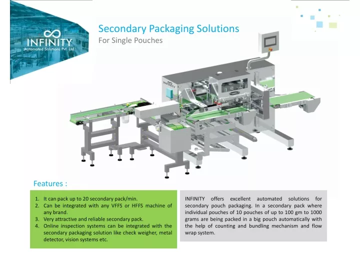 secondary packaging solutions for single pouches