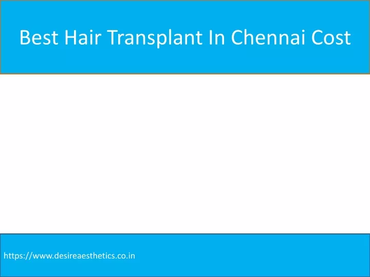 best hair transplant in chennai cost