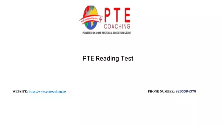 pte reading test