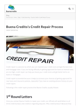 Buena Credito’s Credit Repair Process