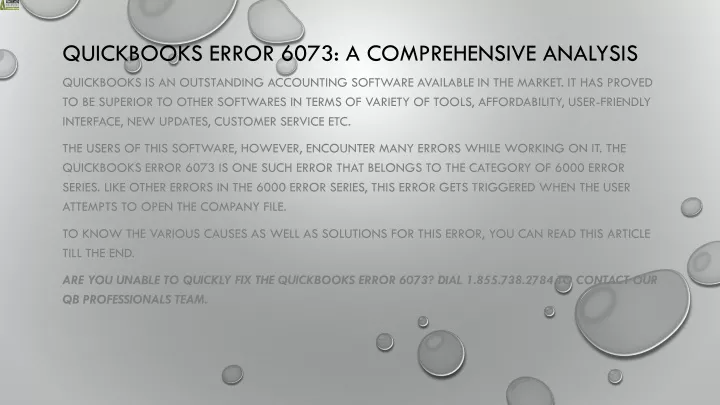 quickbooks error 6073 a comprehensive analysis