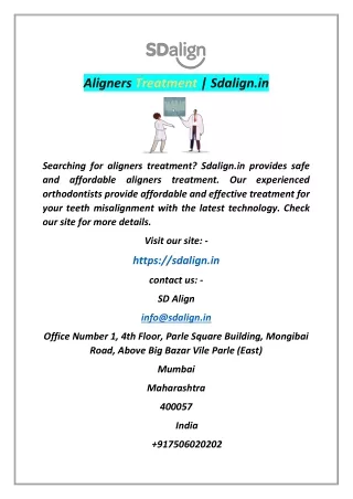 aligners treatment sdalign in
