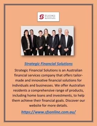 strategic financial solutions
