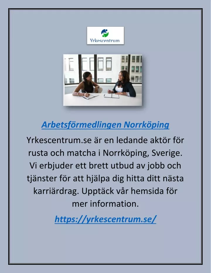 PPT - Arbetsförmedlingen Norrköping PowerPoint Presentation, Free ...