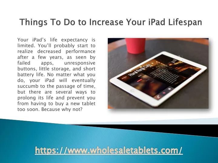 things to do to increase your ipad lifespan