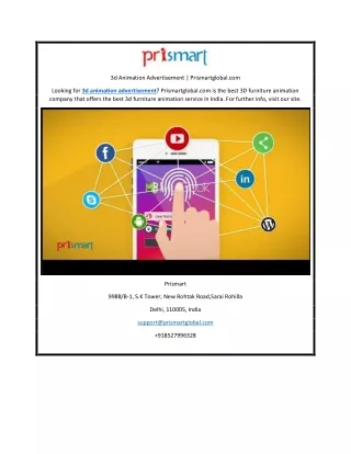 3d Animation Advertisement | Prismartglobal.com