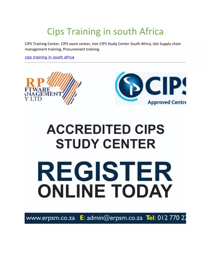 cips training in south africa