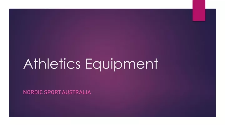 athletics equipment