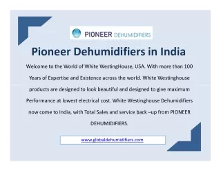 Suppliers of Fedders Dehumidifiers in India