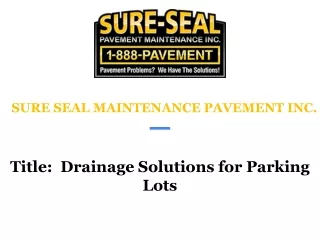 sure seal maintenance pavement inc