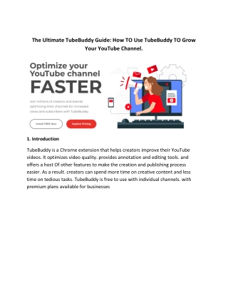 The Ultimate TubeBuddy Guide: How TO Use TubeBuddy TO Grow Your YouTube Channel.
