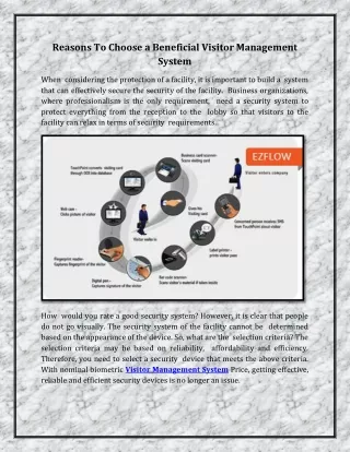 Reasons To Choose a Beneficial Visitor Management System