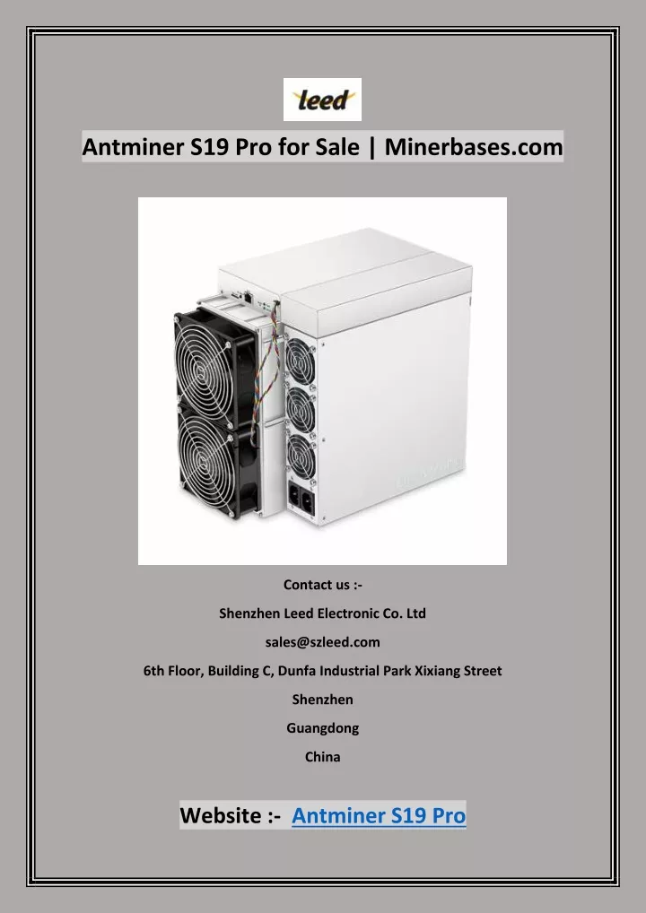 antminer s19 pro for sale minerbases com