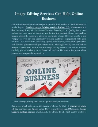 image editing services can help online business