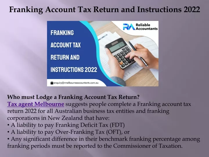 franking account tax return and instructions 2022