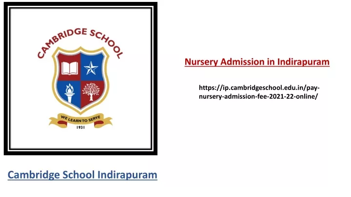 nursery admission in indirapuram