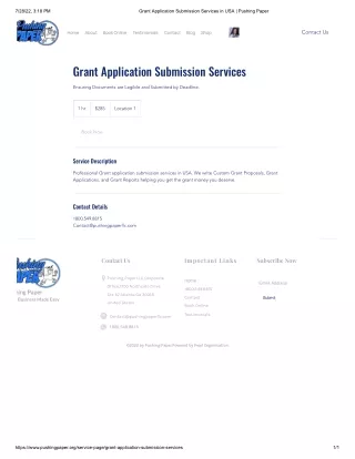 Grant application submission services in USA - Pushing paper