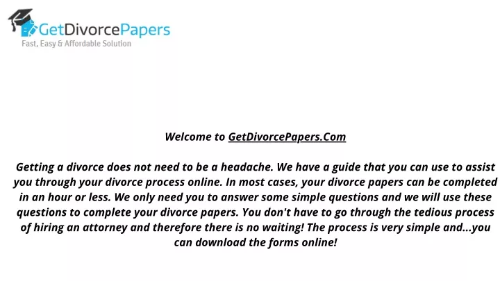 welcome to getdivorcepapers com