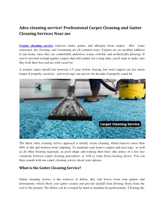 Professional Carpet Cleaning and Gutter Cleaning Services Near me ppt