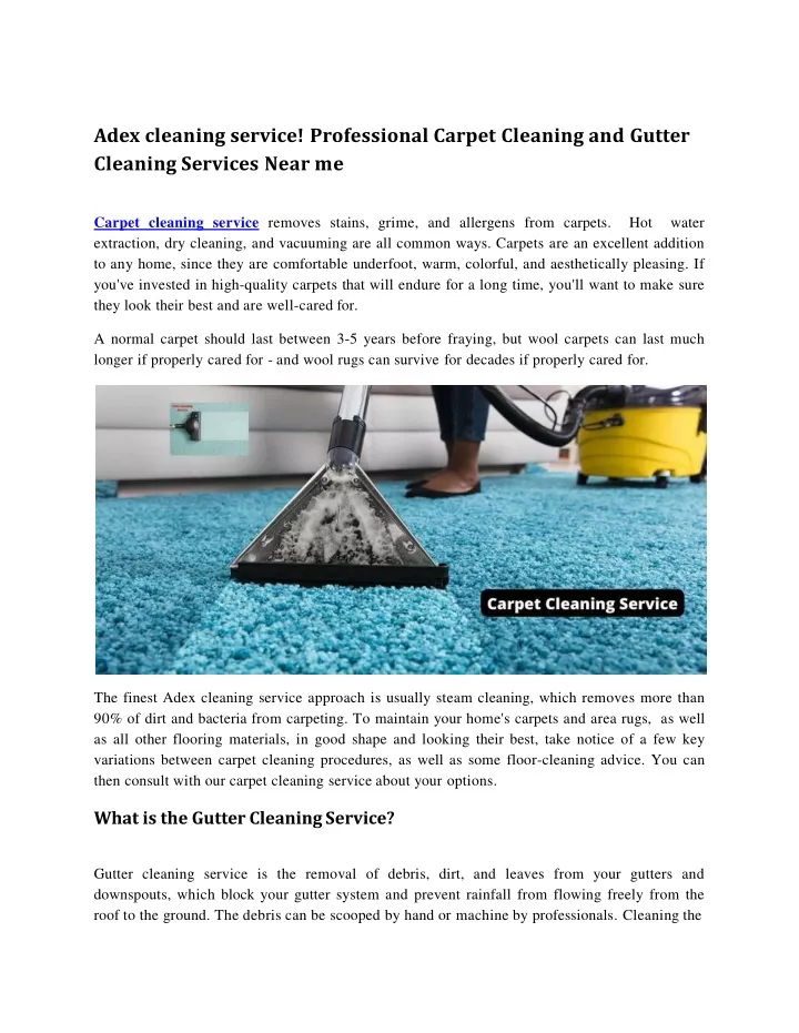 Picture Idea: Ppt Professional Carpet Cleaning And Gutter Cleaning Services Near Me