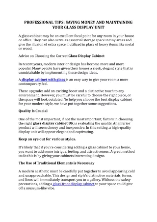 professional tips saving money and maintaining