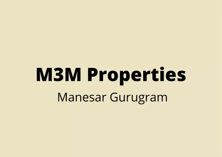 m3m properties