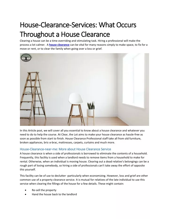 house house clearance clearance services