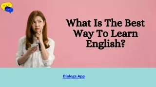 What Is The Best Way To Learn English?