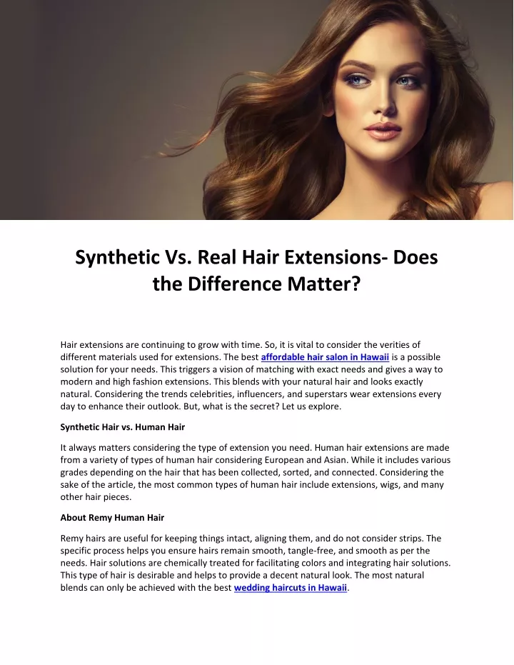 synthetic vs real hair extensions does