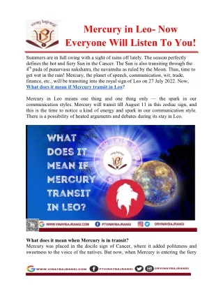mercury in leo now everyone will listen to you