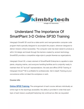 understand the importance of smartplant