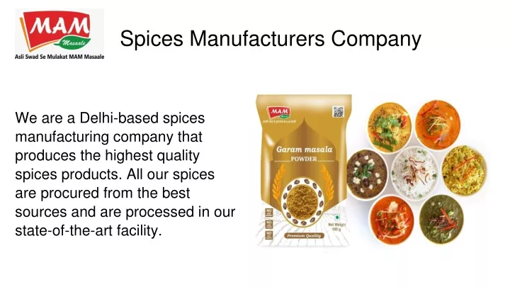 spices manufacturers company