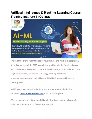 artificial intelligence machine learning course